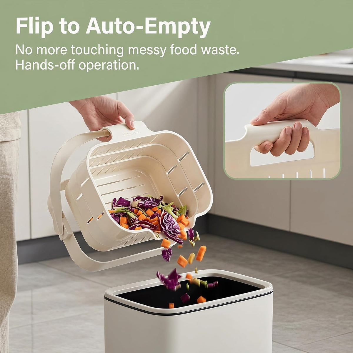 Foldable Kitchen Sink Strainer, Removable Residue Filter, No-Drill Hanging Drain Rack Food Catcher, Stretchable Kitchen Colander with Flip Cover