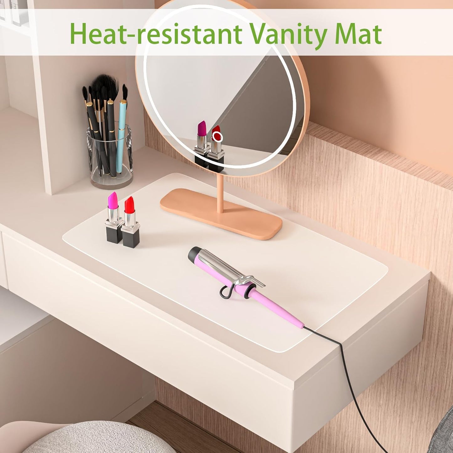 Large Silicone Mats for Kitchen Counter: 14” x 20”(1mm) Clear Non-slip Waterproof Countertop Protector Liner - Non-Stick Baking Mat - Heat Resistant Placemat for Pastry Translucent (2/Pack)