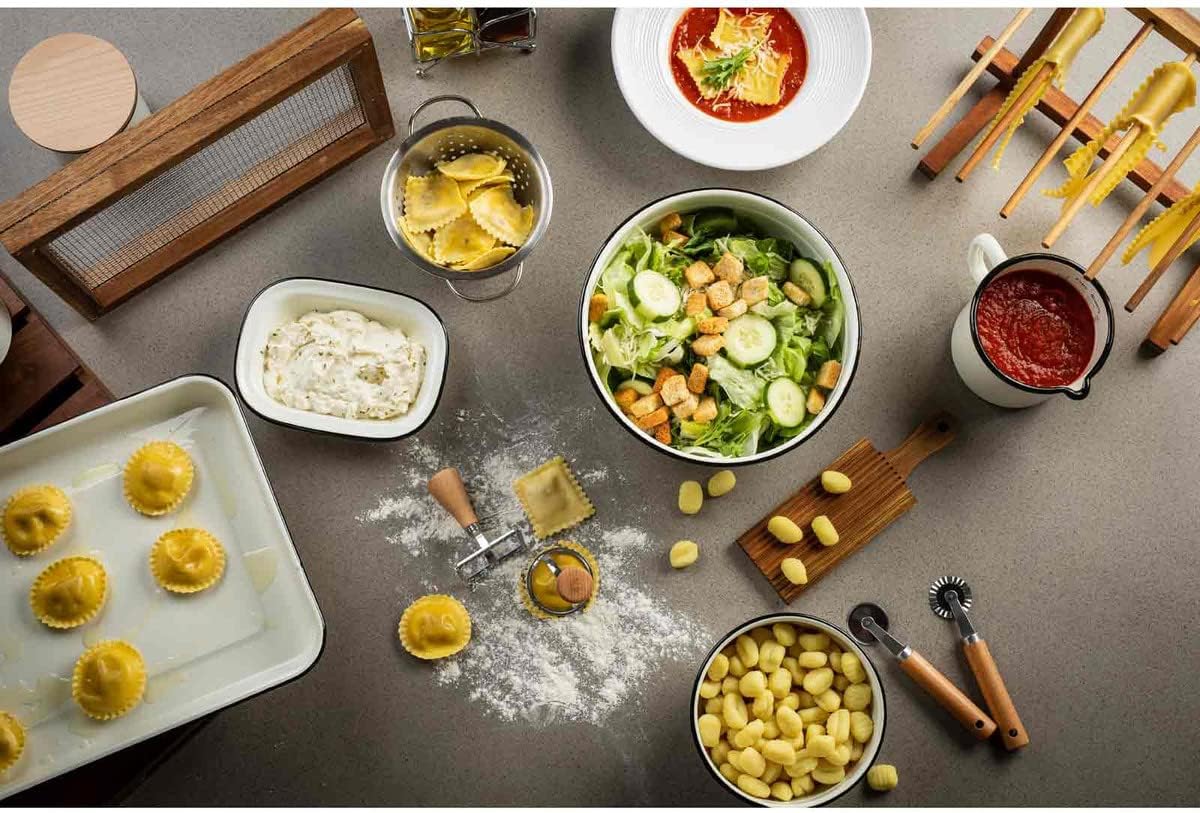 Tablecraft 11085 Gnocchi Rolling Board, 9.38-inch Length, Acacia Wood