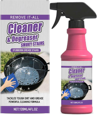RAINPOT SAKER BBQ Grill Cleaner Spray for Outdoor Grills - Safe Heavy Duty Cleaner for Burnt Food & Grease, Kitchen Cleaner for Stubborn Splatters, Stove Top, Grill & Drip Pans (1)