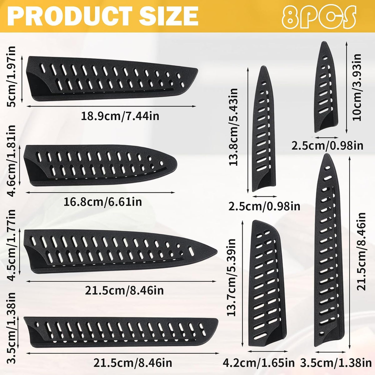 8-Piece Set Kitchen Knife Sheath,Knife Covers Or Sleeves,Knife Sheaths,Suitable For Peeling,Knife Guards,Knife Guards For Kitchen Knives,Universal Knife Sheath,Knife Sheaths For Kitchen Knives