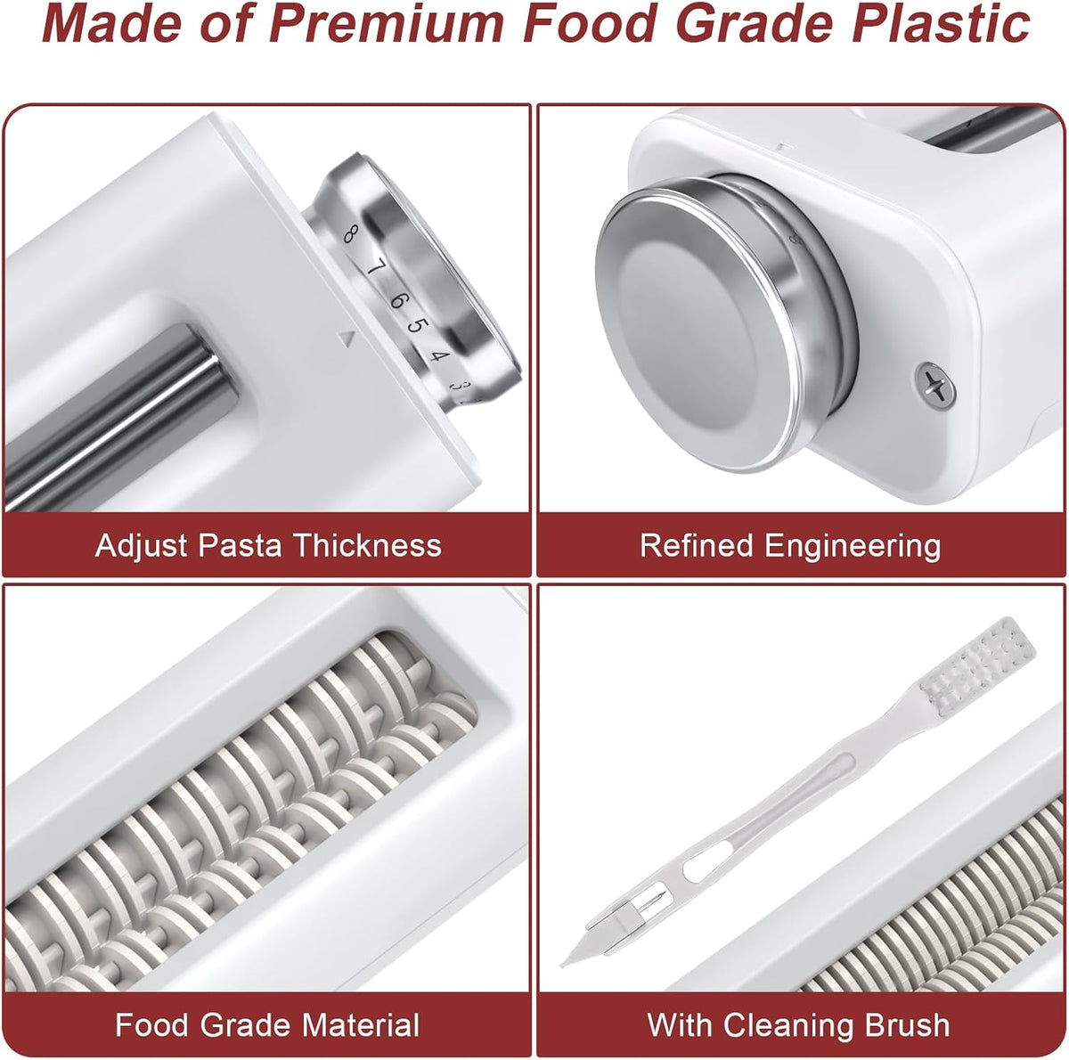 3 Pieces Pasta Maker Attachment for All Kitchenaid Stand Mixers