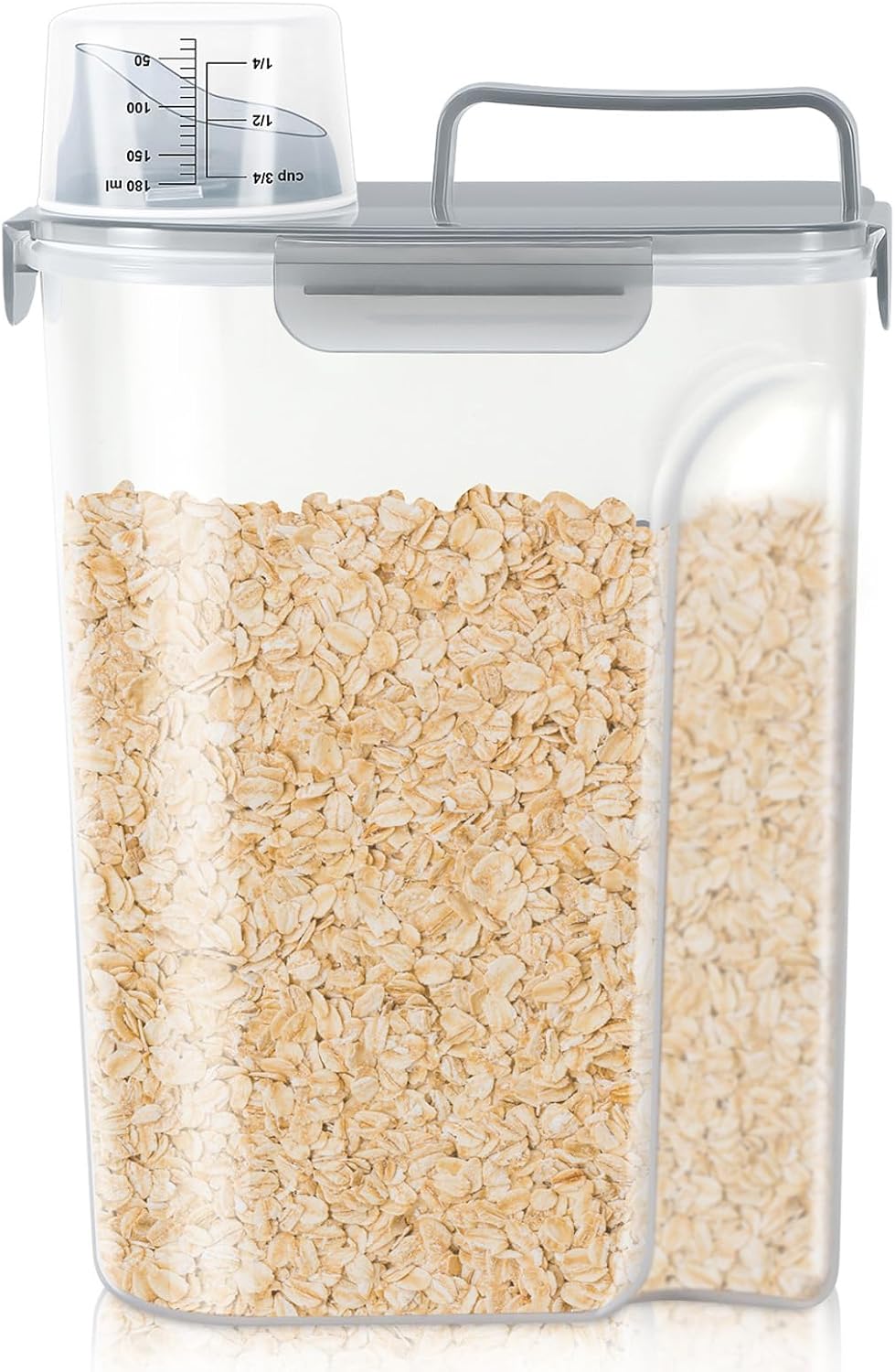 TBMax Rice Container 10 Lbs, Cereal Container Oatmeal Storage, Airtight Food Dispenser with Easy-pouring Spout & Handy Cup for Flour Grain Beans, Pet Dog Cat Bird Food Storage Container