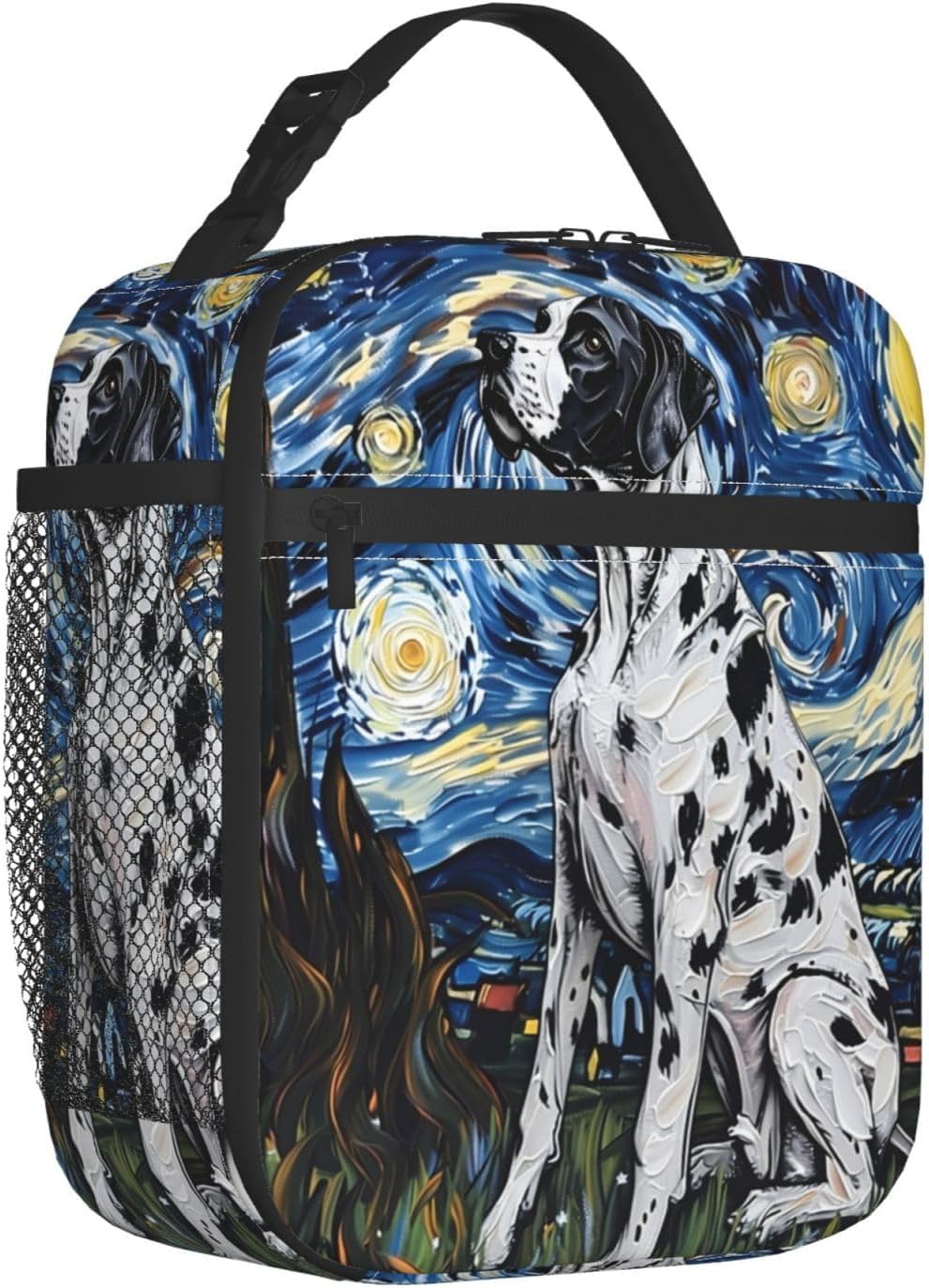 Reusable Sea Otter and Water Lily Lunch Box for Kids Girls Boys Women Adult, Insulated Cute Lunch Bag,Polyester Cooler Handbags Case for School Picnic Work Travel Outdoor Beach or Hiking