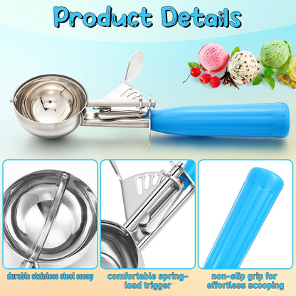 Reallnaive Ice Cream Scooper with Trigger, 4 oz, Gray