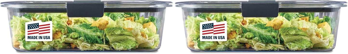 Rubbermaid Brilliance BPA Free 44-Piece Food Storage Containers Set Airtight Leak-Proof with Lids for Meal Prep Lunch and Leftovers