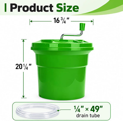 5 Gallon Large Commercial Manual Salad Spinner/Dryer