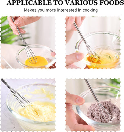 NileHome 3-Pack Stainless Steel Whisk Set, Kitchen Utensils for Cooking