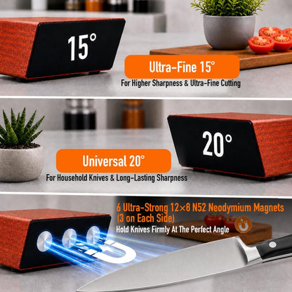 Rolling Knife Sharpener with Diamond, Ceramic & Stainless Steel Discs