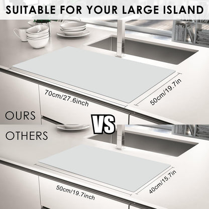 Extra Large Silicone Mat, 31.5x23.6 Inch Heat Resistant Mat for Kitchen Counter, Non Stick Silicone Baking Mat for Dough and Pastry, Thick Silicone placement Countertop Protector, Black countertop mat