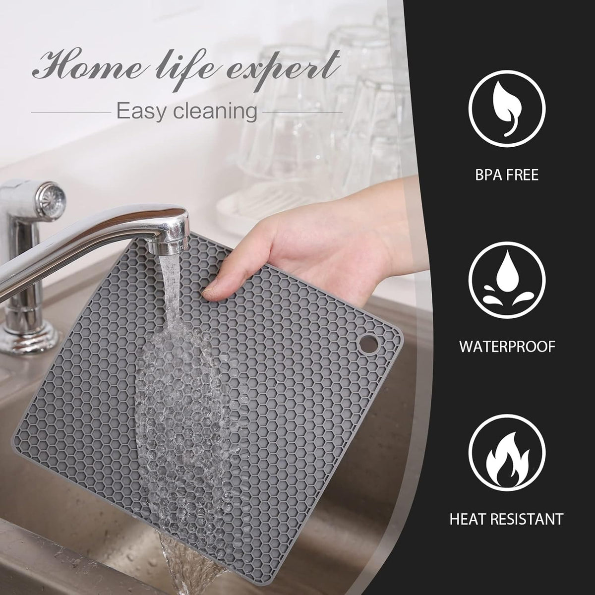 Joyhalo 4 Pack Trivets for Hot Dishes