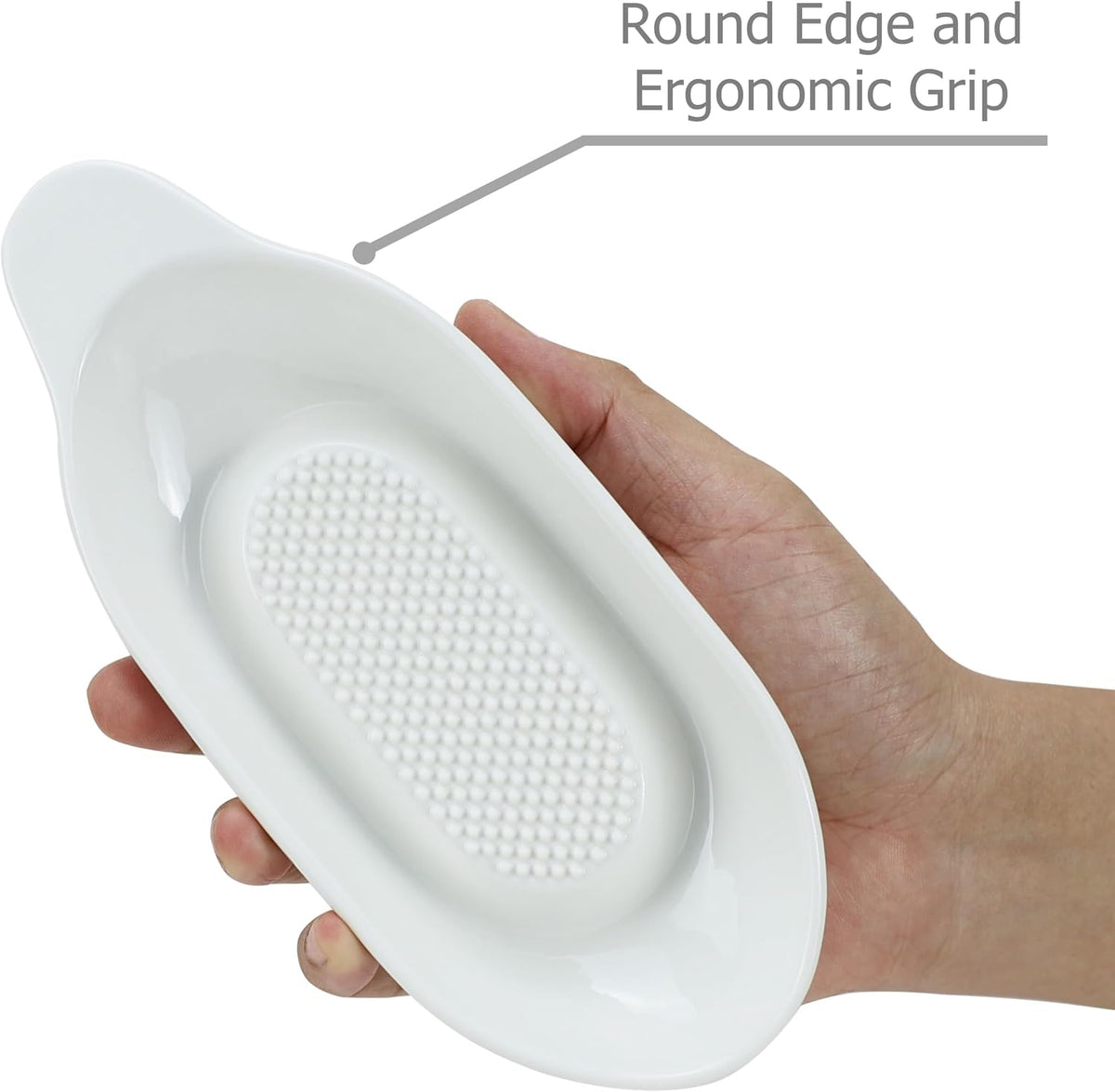 EIKS Ceramic Ginger Grater Plate Grinding Dish, Included Scraper Brushes