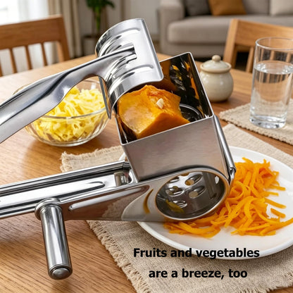 Rotary Cheese Grater, Hand Crank Shredder for Parmesan & Nuts