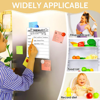 Dry Erase Magnetic Calendar for Refrigerator Clear Weekly Planner Daily Menu Board for Kitchen Dinner Menu Magnet for Fridge Family Schedule Planning List Boards 8.5x12 inch