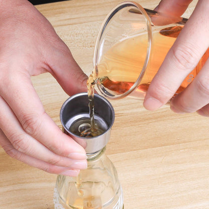 3 Pack Canning Funnels,Stainless Steel Kitchen Funnel with Jar Tongs Lifter