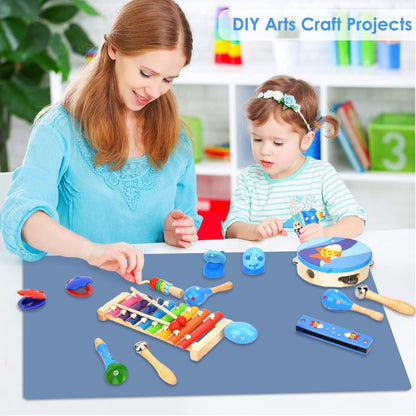 Extra Large Silicone Mats for Kitchen Counter, 27.6'' x 19.7'' Nonskid Silicone Placemats for Kids, Nonstick Purple Silicone Mat for Baking Crafts, Silicone Dab Mat Heat Resistant, 1Pack - Colors A