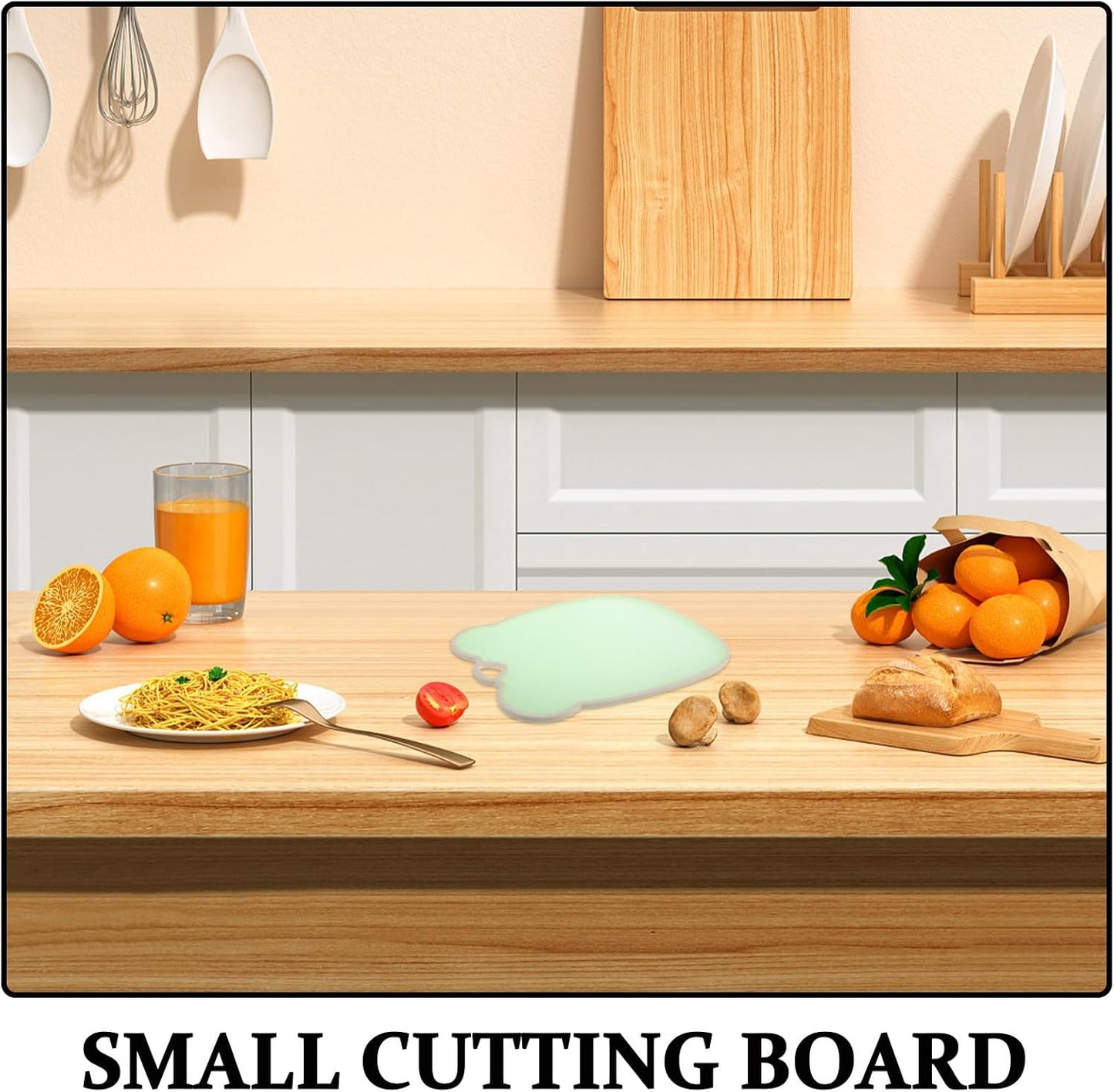 SUPVOX Large Food-grade Silicone Cutting Board for Kitchen Food Prep Non-slip Fruit and Vegetable Chopping Mat in Jelly Green