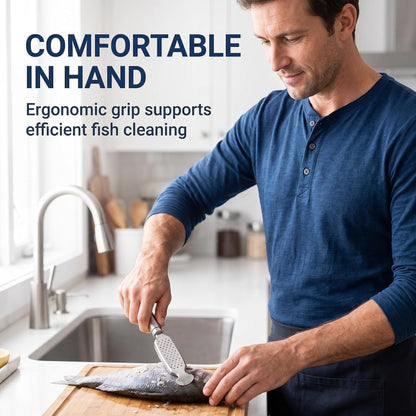 Fish Scales Scraping Tool,Multifunction Stainless Steel Fish Scale Knife Cleaning Kit Scale Peeler Descaler Tool Scaler Remover Scaler Scale Removing Tool,for Quick Easy Fish Scaling Cleaning