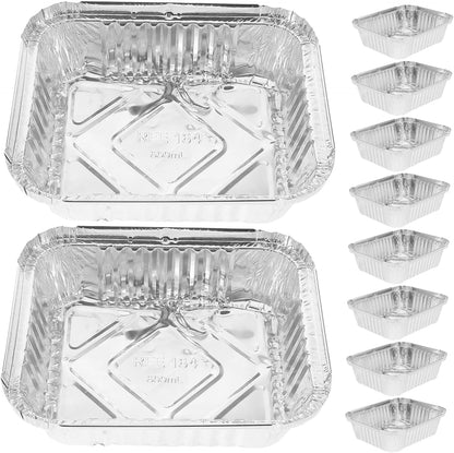 PRETYZOOM 30pcs Aluminium Foil Barbecue Food Containers for Cooking Baking and Meal Prep Versatile Disposable Pans for Grilling Picnics and Parties Capacity