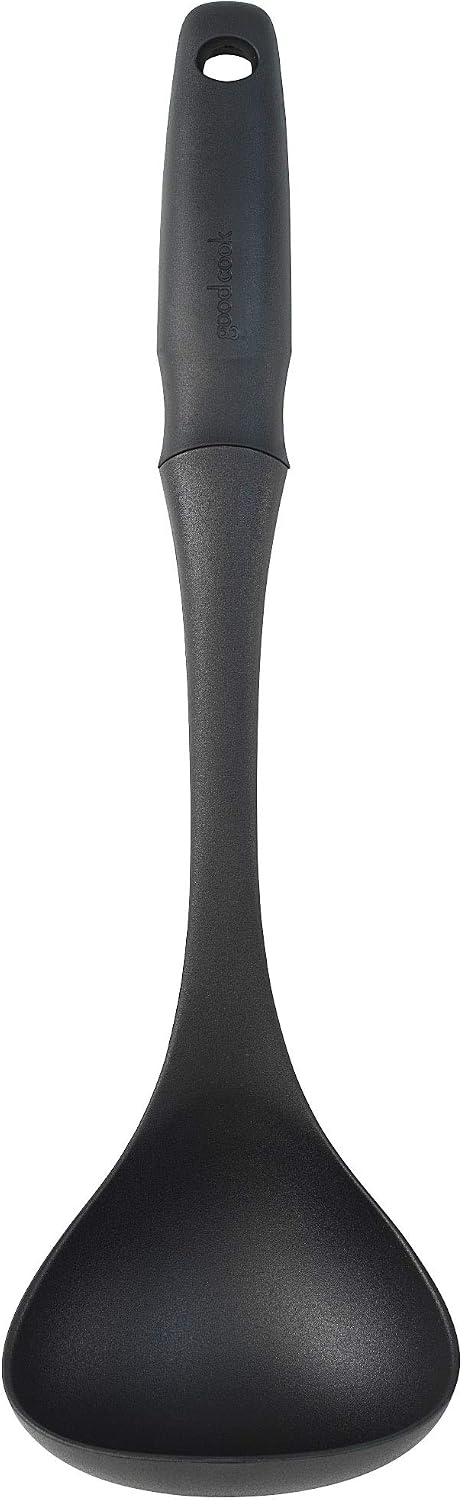 GoodCook Touch Ladle Nylon Heat-Safe Serving and Cooking Spoon, Black