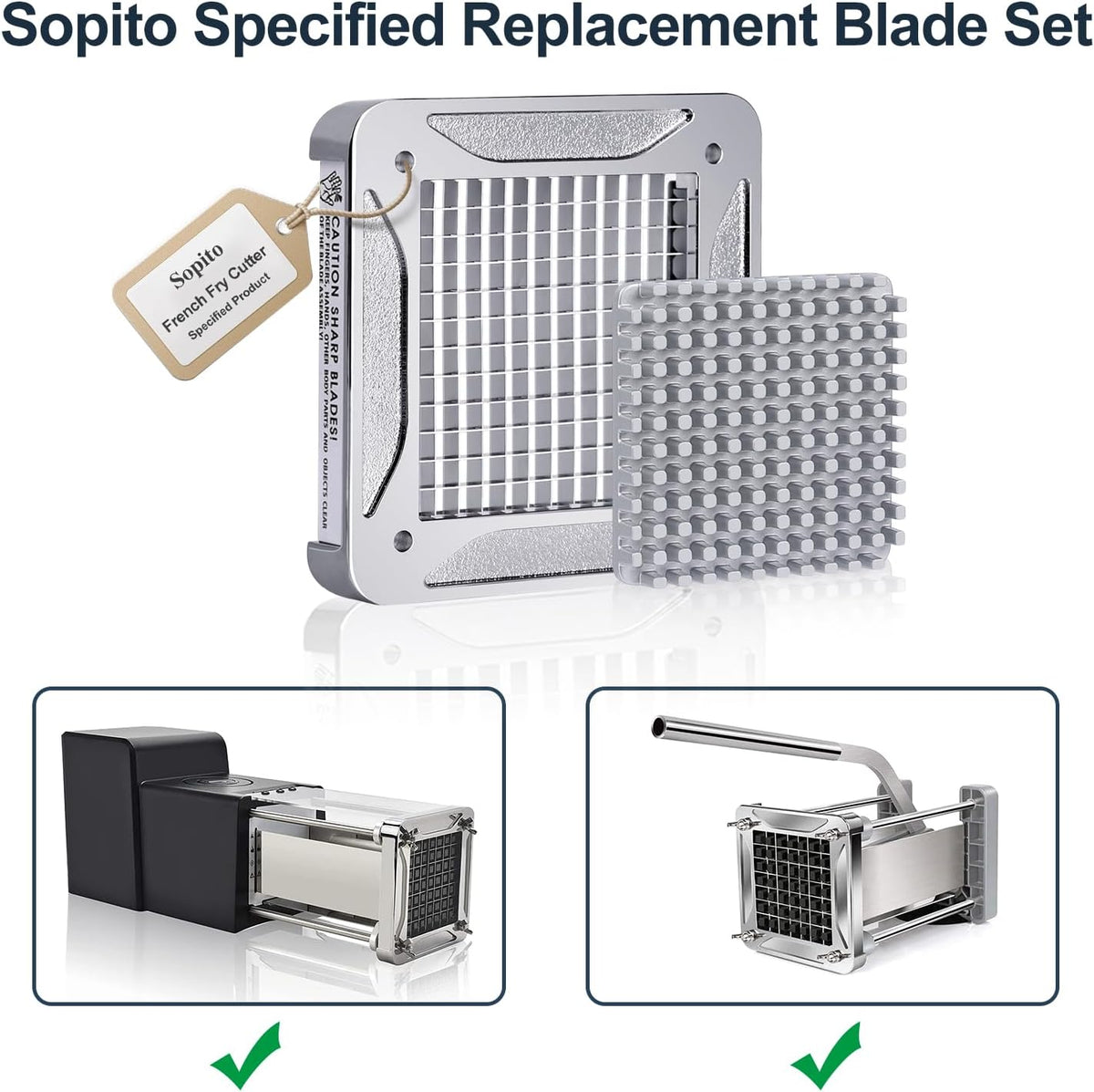Sopito French Fry Cutter Replacement Stainless Steel Blade for V6, 1/4 Inch