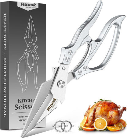 Huusk Poultry Shears Heavy Duty – All Purpose Japanese Kitchen Scissors