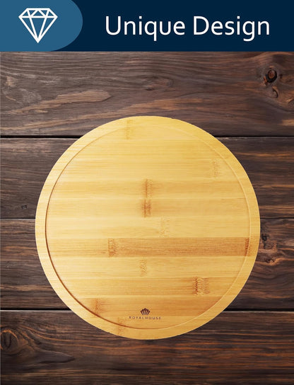 RoyalHouse Bamboo Cheese Board and Charcuterie Boards Set & Serving Tray for Meat, and Wine - Birthday Gifts for Women, Wedding Gift for Couples 2025, Bridal Shower, Housewarming Gift New Home