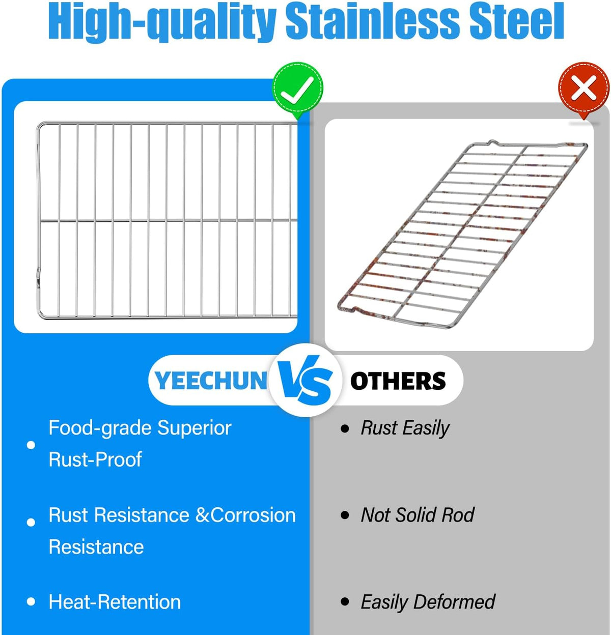 316496201 Heavy Duty Stove Oven Rack for Frigidaire Oven Rack Replacement 24.2" X 16" Stove Wire Shelf Frigidaire Range/Stove/Oven Rack 316496201,Kenmore Induction Stove Oven Racks,Stainless Steel