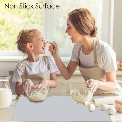 Extra Large Silicone Mats for Kitchen Counter, 27.6'' x 19.7'' Nonskid Silicone Placemats for Kids, Nonstick Purple Silicone Mat for Baking Crafts, Silicone Dab Mat Heat Resistant, 1Pack - Colors B