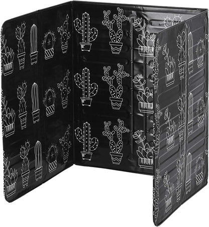 Tissting 33.1x12.8in (84x32.5cm) Foldable Splatter Guard - 3-Sided Aluminum Splash Board for Stove Top, Kitchen Oil Barrier, Grease Protection, Easy Clean & Storage