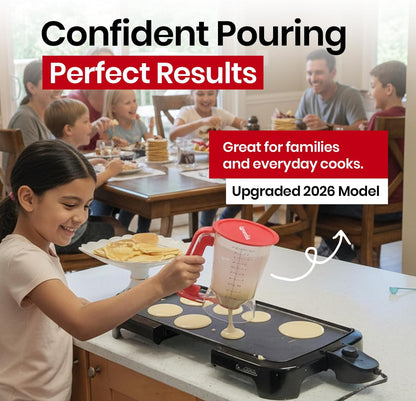 Eggssentials Pancake Batter Dispenser with Squeeze Handle Pancake Dispenser