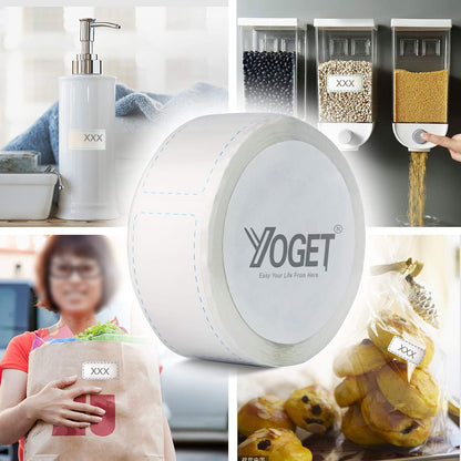 300pcs Removable Freezer Labels, Yoget 1 x 3 Inch Food Storage Stickers, Refrigerator Freezer Paper Label Easy Clean Leaves No Residue, 2 Color Food Labels Roll