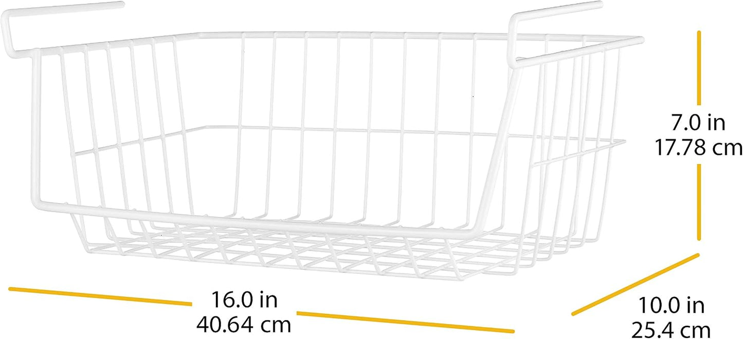 Whitmor Wire Stackable Basket, White