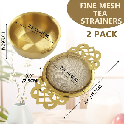 Fine Mesh Tea Strainers, Silver Loose Leaf Tea Filter