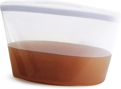 Stasher Reusable Silicone 6 Cup and 4 Cup Storage Bowls, Microwave and Dishwasher Safe