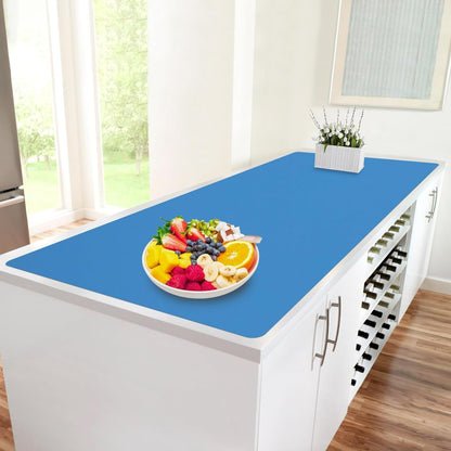 Extra Large Silicone Mat, 84”x24” Heat Resistant Mats for Countertop, Cuttable Waterproof Kitchen Counter Mat, Multipurpose Countertop Protector Mat, Silicone Mats for Kitchen Counter (Translucent)