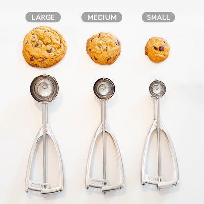 Jenaluca Jumbo Ice Cream, Cupcake & Muffin Scoop, Stainless Steel, 1/2 Cup
