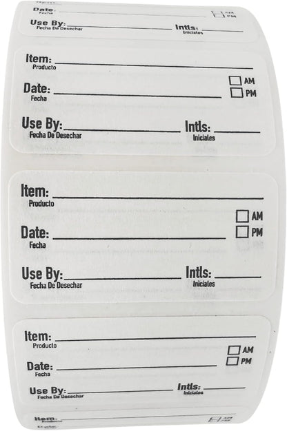 2x1 Dissolvable Food Labels, 1000 Label Stickers, Bottle Labels for Storage Bins, Sticker Labels for Food containers, (1000, Blue)