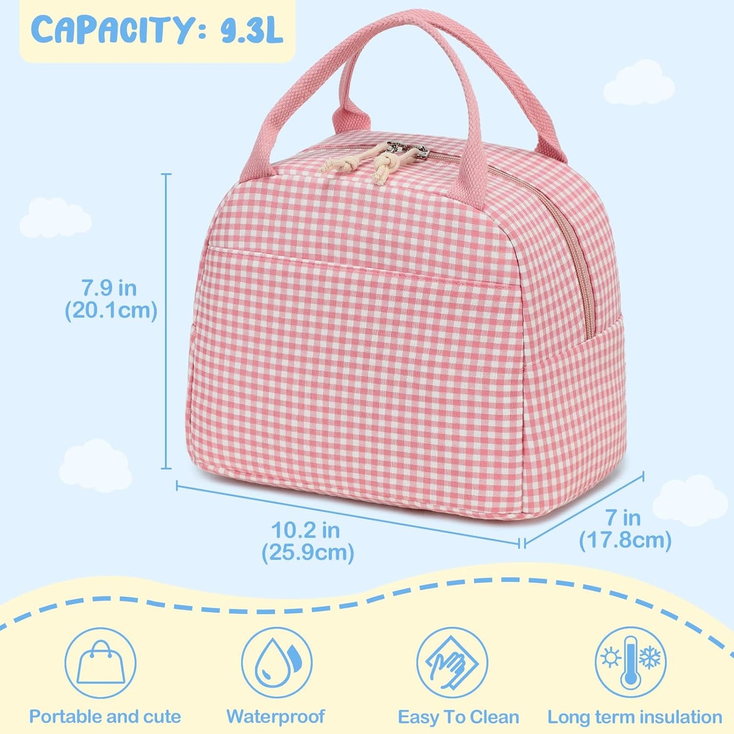 CAMTOP kids lunch bag Cute Insulated lunch box for Boys & Girls Leakproof loncheras for school