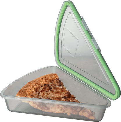 MyGo Container Large To-Go 3-Compartment Food Containers, Pack Of 3, 9-3/8" X 9-3/8" X 2-1/2", Reusable, Microwave Safe, NSF Certified, Smoke/Green