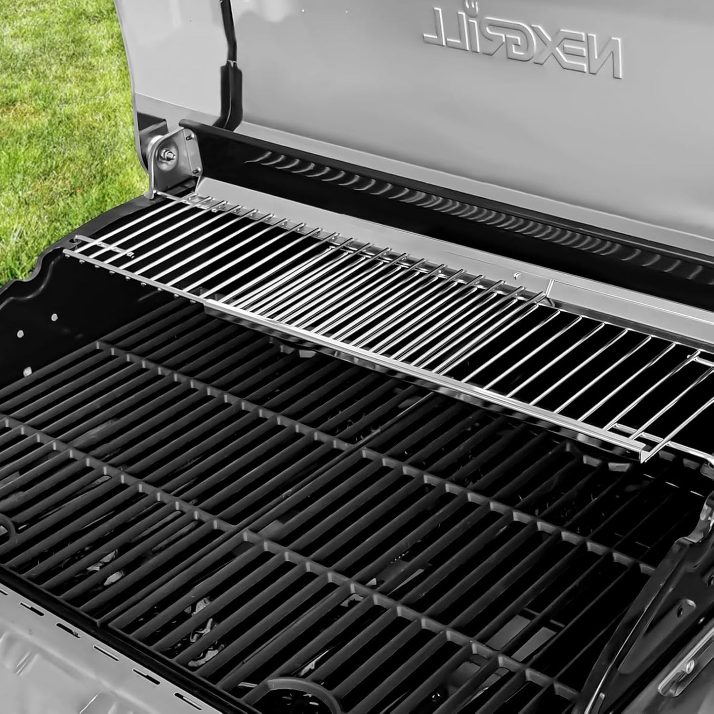 Utheer 2-Pack Griddle Warming Rack for Blackstone 28" Griddles, Stainless Steel Flat Top Grill Accessories | Reversible Rack Adds Prep Space, Foldable Clip-On Design Expands Cooking & Holding Area