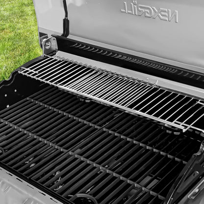 Utheer 2-Pack Griddle Warming Rack for Blackstone 28" Griddles, Stainless Steel Flat Top Grill Accessories | Reversible Rack Adds Prep Space, Foldable Clip-On Design Expands Cooking & Holding Area