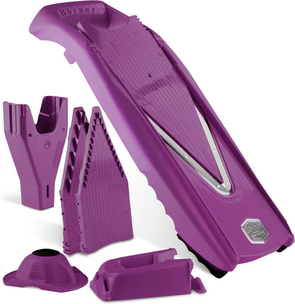 Börner Mandoline Slicer V5 (Basic Set) • Vegetable V-Slicer for Slices in 4 Thickness Settings • Stainless Steel V-Blade • Adjustable Kitchen Slicer for Vegetables & Fruits • Color: Green