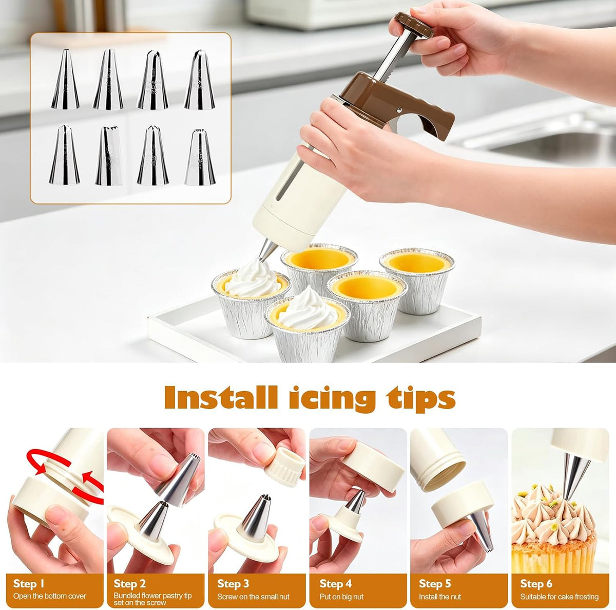 Cookie Press Gun Kit,35pcs Christmas Spritz Cookie Press