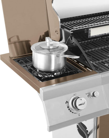Royal Gourmet GA5403C 5-Burner Propane Gas Grill with Side Burner & Warming Rack, Outdoor BBQ Grill with 74,000 BTUs Output & 738 Sq. in. Cooking Area for Outdoor Barbecue, Coffee