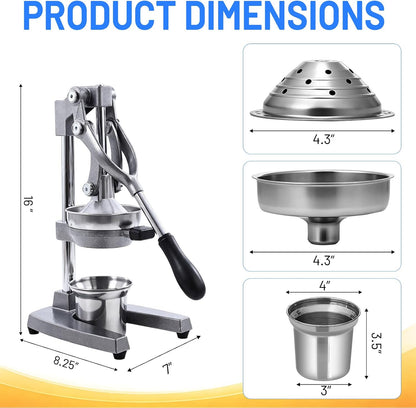 Cast Iron Juicer,Manual Juicer Hand Press,Professional Citrus Juicer