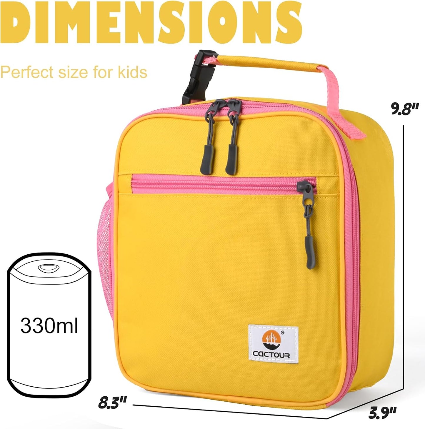 CaCTOUR Lunch Box Kids,Premium Insulated Lunchbox for Girls Boys,Soft Mini Cooler Bag Back to School Thermal Reusable Lunch Bag for Work School Picnic (Blue)