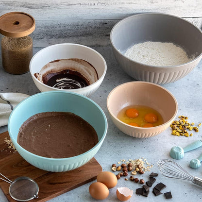 Nordic Ware Mini Prep and Serve Mixing Bowls Set, 4-Piece, Earth-Tones
