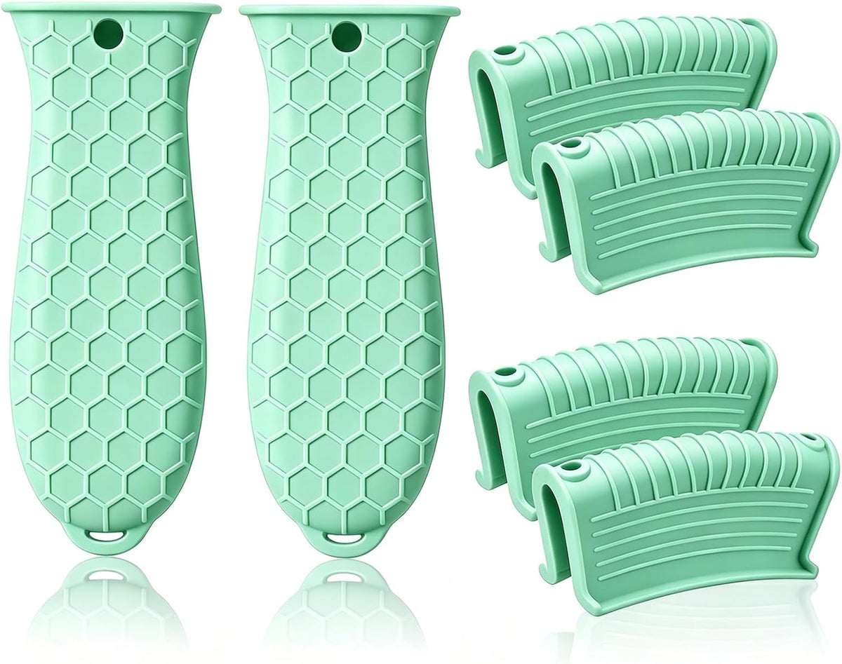 10Pcs Cast Iron Handle Cover, Silicone Pot Holders