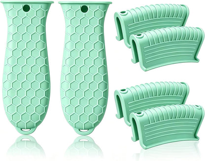 10Pcs Cast Iron Handle Cover, Silicone Pot Holders